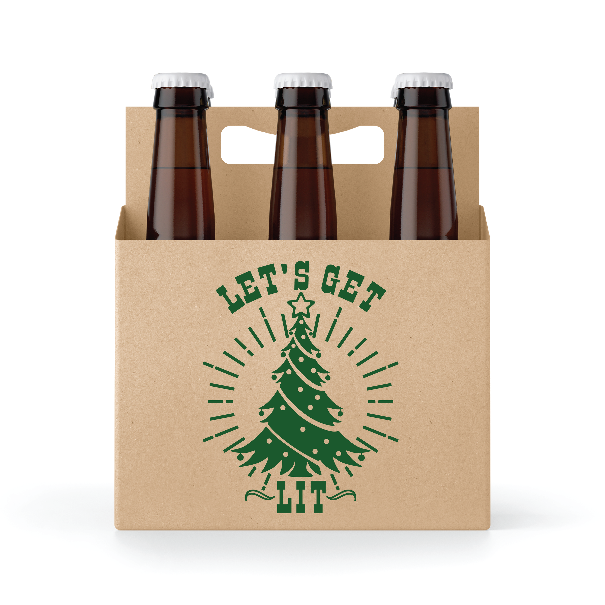Let's Get Lit Custom Christmas Beer Labels